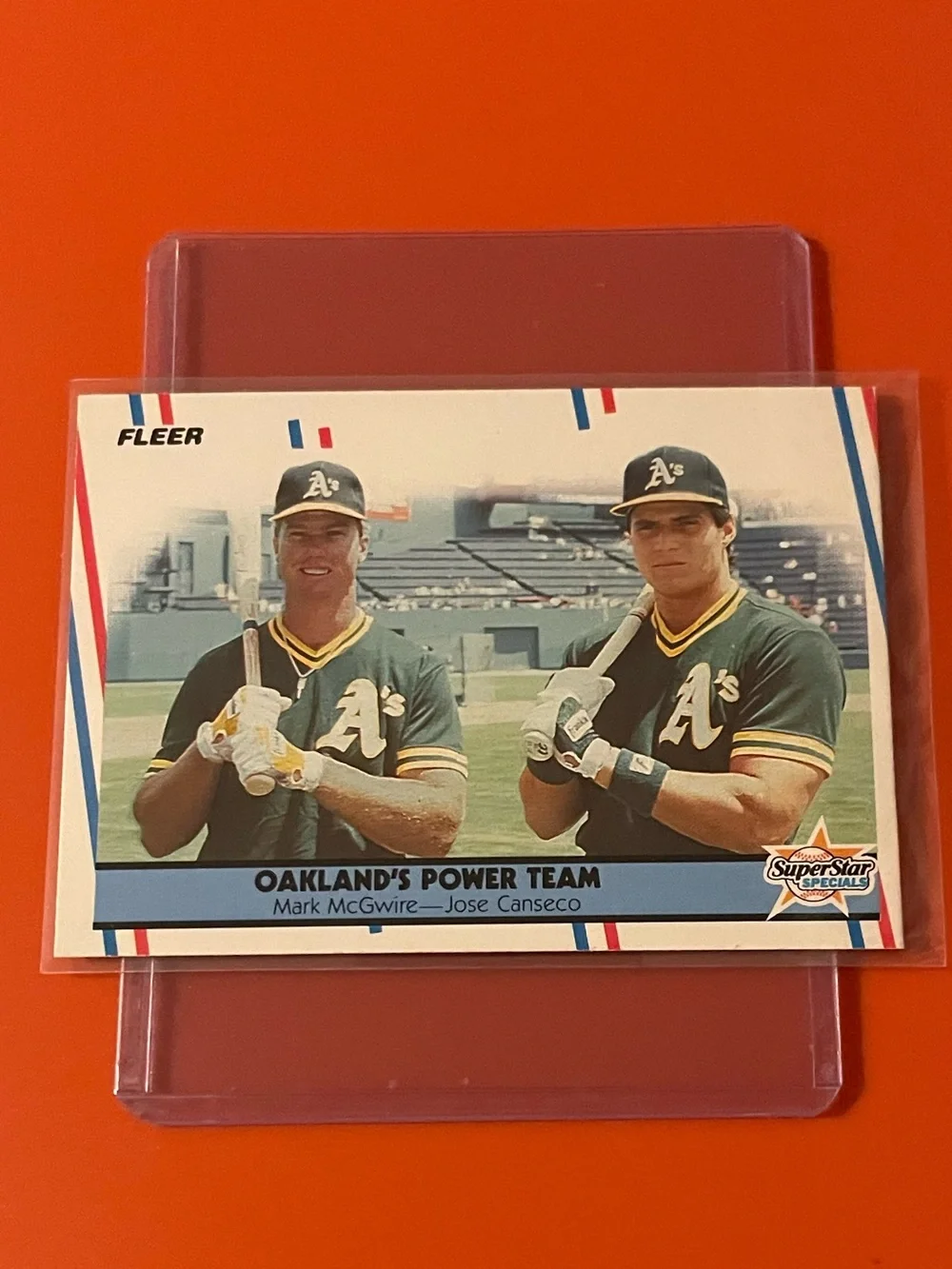 Oakland's Power Team [M.McGwire/J.Canseco] #624 1988 Fleer Baseball Trading Card